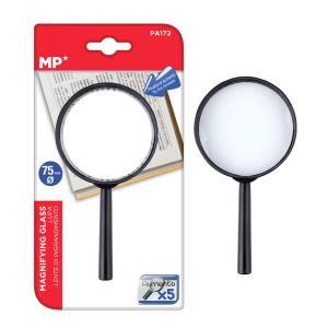 MP μεγεθυντικός φακός PA172, x5, 75mm, μαύρος | Αναλώσιμα - Είδη Γραφείου | elabstore.gr