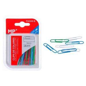 MP πλαστικοποιημένοι συνδετήρες PA342-6, 50mm, 25τμχ, χρωματιστοί | Αναλώσιμα - Είδη Γραφείου | elabstore.gr
