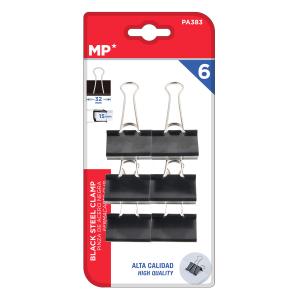 MP μεταλλικό κλιπ συγγράτησης εγγράφων PA383, 32mm, 6τμχ, μαύρα | Αναλώσιμα - Είδη Γραφείου | elabstore.gr