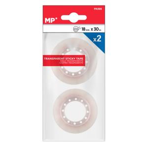 MP κολλητική ταινία PA500, διάφανη, 18mm, 30m, 2τμχ | Αναλώσιμα - Είδη Γραφείου | elabstore.gr
