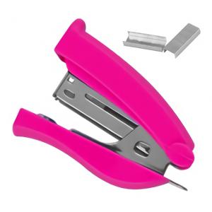MP mini συρραπτικό με ανταλλακτικά PA612, 24/6, 12 φύλλα, ροζ | Αναλώσιμα - Είδη Γραφείου | elabstore.gr