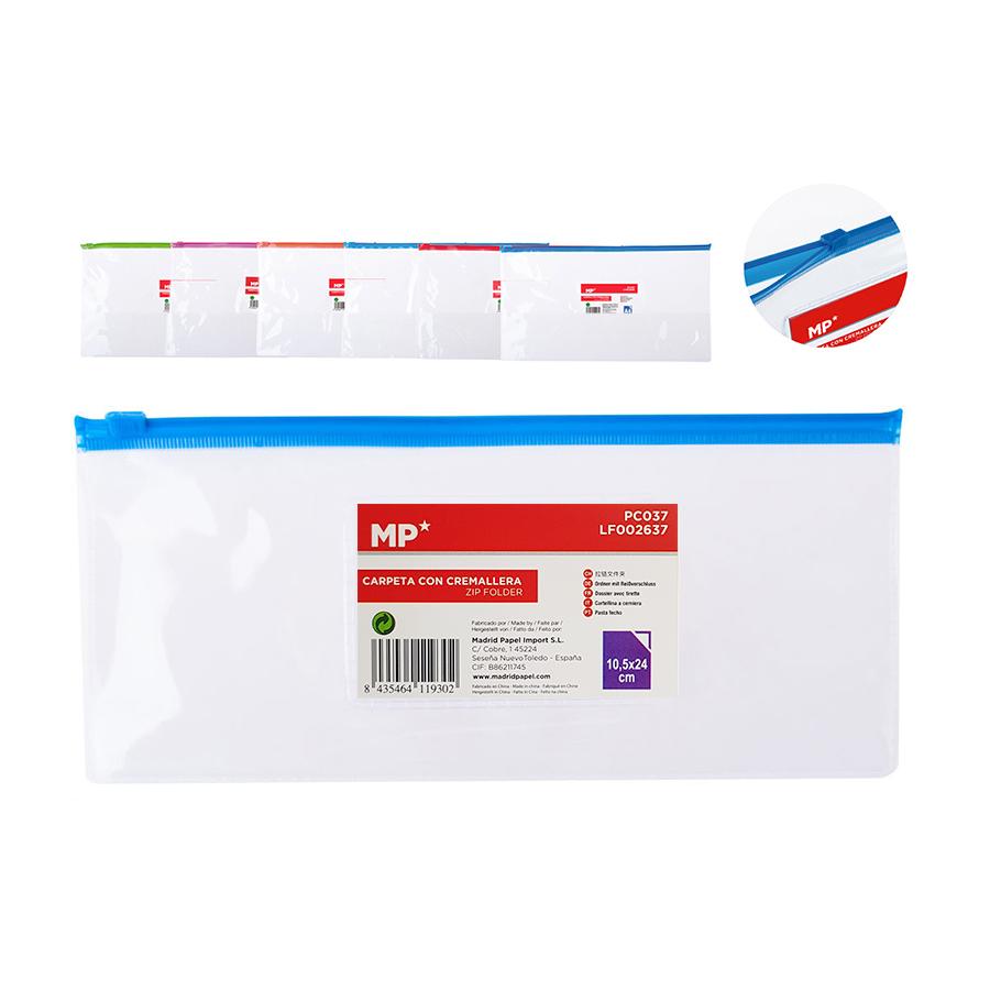 MP διάφανος φάκελος με zip PC037, 10.5 x 23.5cm, 24 τμχ, χρωματιστοί | eLabstore.gr MP διάφανος φάκελος με zip PC037, 10.5 x 23.5cm, 24 τμχ, χρωματιστοί | Αναλώσιμα - Είδη Γραφείου | elabstore.gr