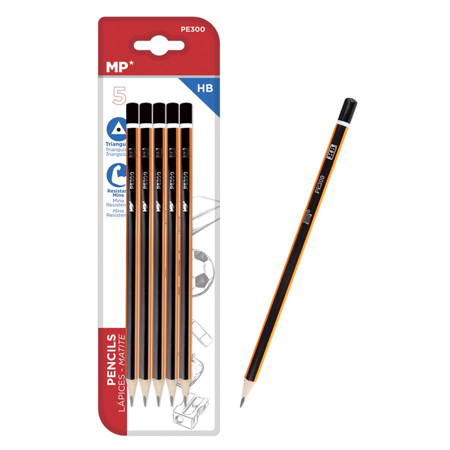 MP ξύλινο μολύβι PE300, τρίγωνο, HB, 5τμχ | eLabstore.gr MP ξύλινο μολύβι PE300, τρίγωνο, HB, 5τμχ | Αναλώσιμα - Είδη Γραφείου | elabstore.gr