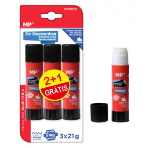 MP κόλλα στικ PP001C, διάφανη, 21g, 3τμχ | Αναλώσιμα - Είδη Γραφείου | elabstore.gr