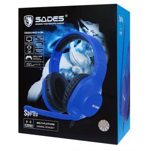 SADES Gaming Headset Spirits SA-721, Multiplatform, 3.5mm, μπλε | eLabstore.gr SADES Gaming Headset Spirits SA-721, Multiplatform, 3.5mm, μπλε | eLabstore.gr