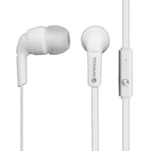 TITANUM earphones TH109W, stereo, 3.5mm, 108dB, 1.2m, λευκά | Αξεσουάρ κινητών | elabstore.gr