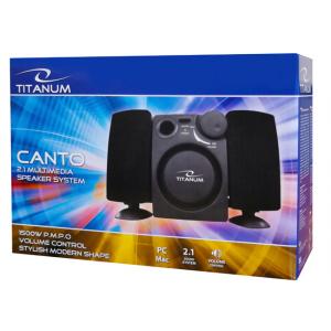 TITANUM ηχεία canto TP101, 2.1ch, 3.5mm, μαύρα | eLabstore.gr TITANUM ηχεία canto TP101, 2.1ch, 3.5mm, μαύρα | Συνοδευτικά PC | elabstore.gr
