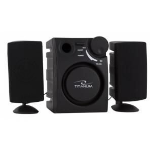 TITANUM ηχεία canto TP101, 2.1ch, 3.5mm, μαύρα | Συνοδευτικά PC | elabstore.gr