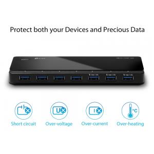 TP-LINK USB Hub UH700, 7 USB 3.0 Ports, Ver. 3.0 | eLabstore.gr TP-LINK USB Hub UH700, 7 USB 3.0 Ports, με 3 θύρες φόρτισης, Ver. 3.0 | Συνοδευτικά PC | elabstore.gr