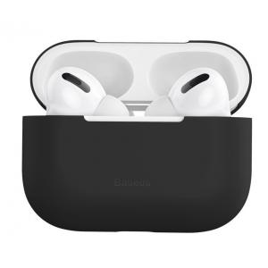 BASEUS θήκη σιλικόνης WIAPPOD-ABZ01 για Apple Airpods Pro, μαύρη | Αξεσουάρ κινητών | elabstore.gr