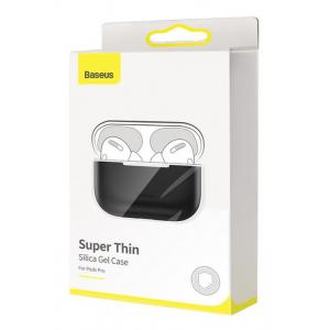 BASEUS θήκη σιλικόνης WIAPPOD-ABZ01 για Apple Airpods Pro, μαύρη | eLabstore.gr