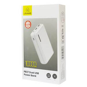 USAMS power bank PB37 10000mAh, 2x output, 2.1A, λευκό | Αξεσουάρ κινητών | elabstore.gr