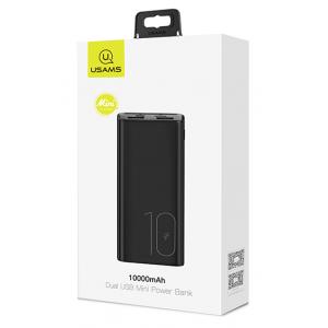 USAMS power bank PB31 10000mAh, 2x output, 2.1A, μαύρο | Αξεσουάρ κινητών | elabstore.gr