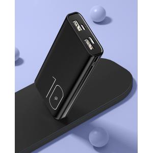 USAMS power bank PB31 10000mAh, 2x output, 2.1A, μαύρο | Αξεσουάρ κινητών | elabstore.gr