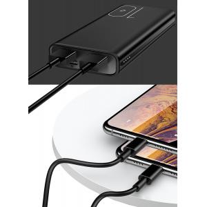 USAMS power bank PB31 10000mAh, 2x output, 2.1A, μαύρο | Αξεσουάρ κινητών | elabstore.gr