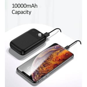 USAMS power bank PB35 10000mAh με οθόνη, 3x output, QC3.0 PD 3A, μαύρο | Αξεσουάρ κινητών | elabstore.gr