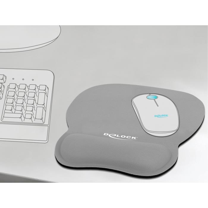 DELOCK Mousepad 12698 με στήριγμα καρπού, 245x206 mm, γκρι | eLabstore.gr DELOCK Mousepad 12698 με στήριγμα καρπού, 245x206 mm, γκρι | Συνοδευτικά PC | elabstore.gr