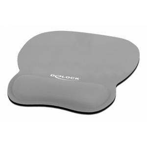 DELOCK Mousepad 12698 με στήριγμα καρπού, 245x206 mm, γκρι | Συνοδευτικά PC | elabstore.gr