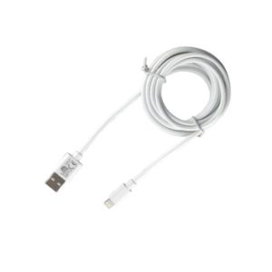 Καλώδιο Lightning USB 2.4A Φόρτισης - Data 2m Λευκό LO1 Lime | ELABSTORE.GR