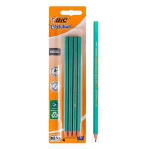 BIC μολύβι γραφίτη 2168902762 Evolution, εξάγωνο, HB, πράσινο, 4τμχ | Αναλώσιμα - Είδη Γραφείου | elabstore.gr