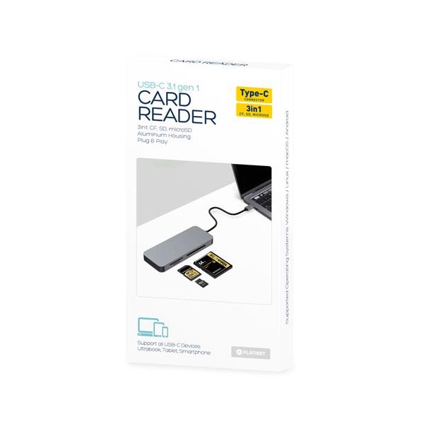 Card Reader USB Type C 3.1 gen1 Platinet | eLabstore.gr Card Reader USB Type C 3.1 gen1 Platinet - Image 2