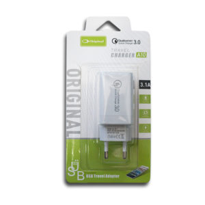 Universal A10 2 USB Port Fast Wall Charger QC 3.0 Λευκό 4.0A | eLabstore.gr