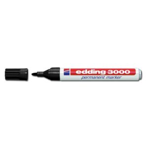 EDDING ανεξίτηλος μαρκαδόρος 3000, 1.5-3mm, επαναγεμιζόμενος, μαύρος | Αναλώσιμα - Είδη Γραφείου | elabstore.gr