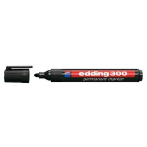 EDDING ανεξίτηλος μαρκαδόρος 300, 1.5-3mm, επαναγεμιζόμενος, μαύρος | Αναλώσιμα - Είδη Γραφείου | elabstore.gr