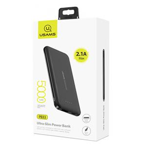USAMS power bank PB33 5000mAh, slim, 1x output, 2.1A, μαύρο | eLabstore.gr USAMS power bank PB33 5000mAh, slim, 1x output, 2.1A, μαύρο | Αξεσουάρ κινητών | elabstore.gr