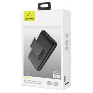 USAMS power bank US-CD99 5000mAh, slim, stand, 2x output, 2.1A, μαύρο | eLabstore.gr USAMS power bank US-CD99 5000mAh, slim, stand, 2x output, 2.1A, μαύρο | Αξεσουάρ κινητών | elabstore.gr