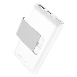 USAMS power bank US-CD99 5000mAh, slim, stand, 2x output, 2.1A, λευκό | Αξεσουάρ κινητών | elabstore.gr