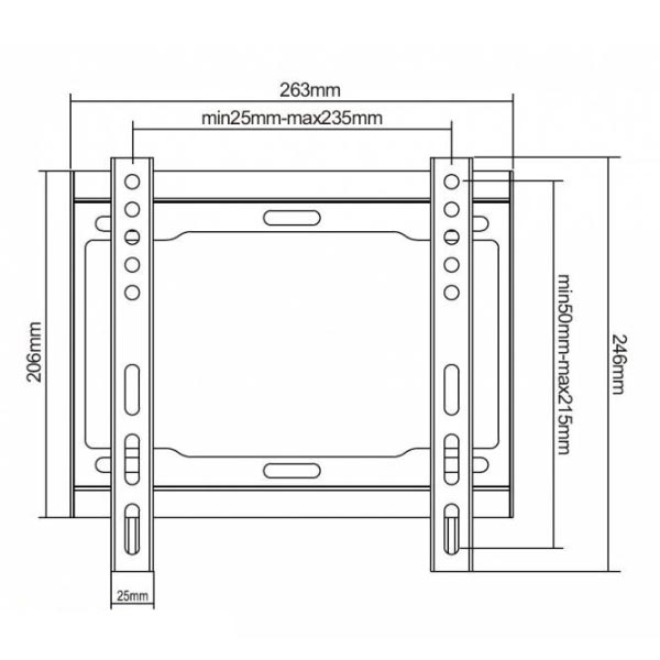 Βάση UCH0150 13"- 42" μαύρη σταθερή | eLabstore.gr Βάση UCH0150 13"- 42" μαύρη σταθερή - Image 3