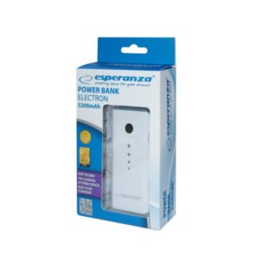 Φορητός Φορτιστής 5200mA Power Bank άσπρο/μαύρο EMP104WK | eLabstore.gr