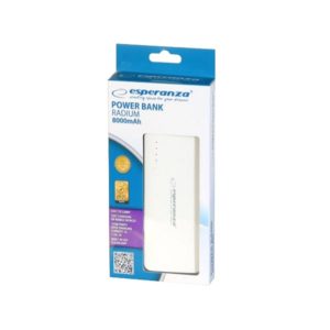 Φορητός Φορτιστής 8000mA Power Bank άσπρο/μπλε | eLabstore.gr