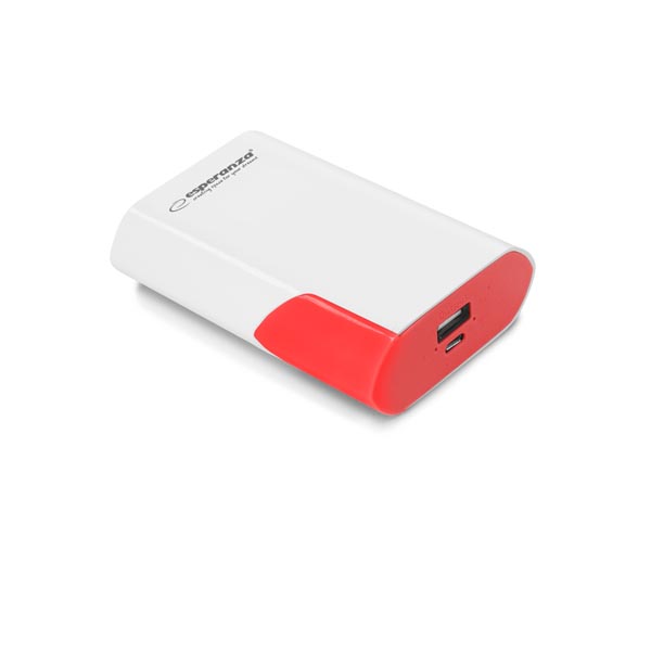 Φορητός Φορτιστής 6000mA λευκό/κόκκινο Power Bank | eLabstore.gr Φορητός Φορτιστής 6000mA λευκό/κόκκινο Power Bank | ELABSTORE.GR