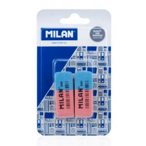 MILAN γόμα 620 BCM10100MP για μολύβι και στυλό, 53 x 20 x 8mm, σετ 2τμχ | Αναλώσιμα - Είδη Γραφείου | elabstore.gr