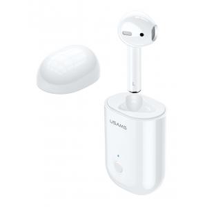 USAMS earphone BHULB01, με θήκη φόρτισης, λευκό | Αξεσουάρ κινητών | elabstore.gr