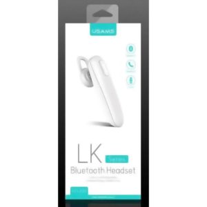USAMS bluetooth earphone US-LK001, LK series, BT 4.1, λευκό | Αξεσουάρ κινητών | elabstore.gr