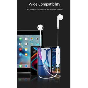 USAMS bluetooth earphones BHULN01, LN series, BT 4.2, λευκό | Αξεσουάρ κινητών | elabstore.gr