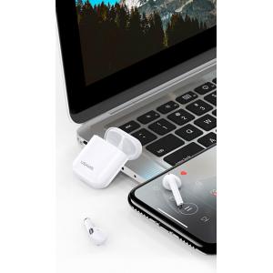 USAMS earphones BHULQ01, με θήκη φόρτισης, Lightning, λευκά | Αξεσουάρ κινητών | elabstore.gr