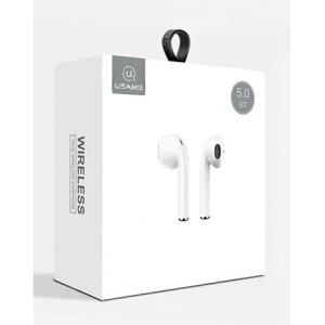 USAMS earphones BHULQ01, με θήκη φόρτισης, Lightning, λευκά | Αξεσουάρ κινητών | elabstore.gr