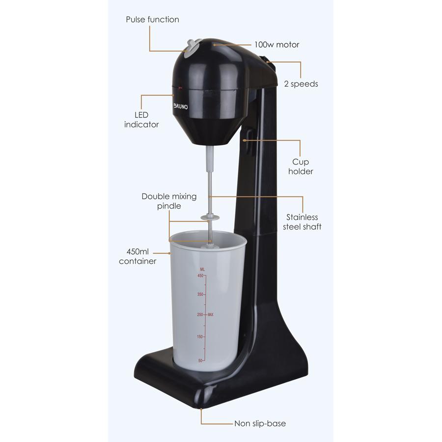 BRUNO Μίξερ ροφημάτων BRN-0034, 2 ταχύτητες, 450ml, 100W, μαύρο | eLabstore.gr BRUNO Μίξερ ροφημάτων BRN-0034, 2 ταχύτητες, 450ml, 100W, μαύρο | Οικιακές & Προσωπικές Συσκευές | elabstore.gr