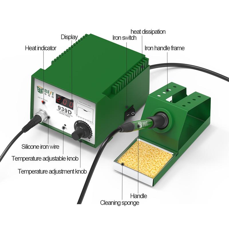 BEST Soldering station BST-939D, 90W, 200-480°C | eLabstore.gr BEST Soldering station BST-939D, 90W, 200-480°C | Εργαλεία | elabstore.gr
