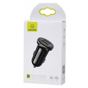 USAMS φορτιστής αυτοκινήτου C4, 2x USB, 4.8A, μεταλλικός, μαύρος | eLabstore.gr USAMS φορτιστής αυτοκινήτου C4, 2x USB, 4.8A, μεταλλικός, μαύρος | Αξεσουάρ κινητών | elabstore.gr