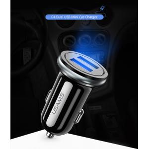 USAMS φορτιστής αυτοκινήτου C4, 2x USB, 4.8A, μεταλλικός, μαύρος | eLabstore.gr USAMS φορτιστής αυτοκινήτου C4, 2x USB, 4.8A, μεταλλικός, μαύρος | Αξεσουάρ κινητών | elabstore.gr