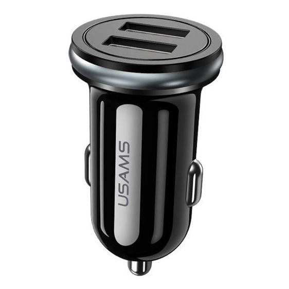 USAMS φορτιστής αυτοκινήτου C4, 2x USB, 4.8A, μεταλλικός, μαύρος | eLabstore.gr USAMS φορτιστής αυτοκινήτου C4, 2x USB, 4.8A, μεταλλικός, μαύρος | Αξεσουάρ κινητών | elabstore.gr