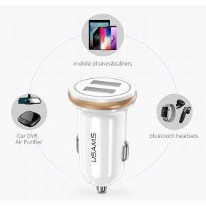 USAMS φορτιστής αυτοκινήτου C4, 2x USB, 4.8A, μεταλλικός, λευκός | eLabstore.gr USAMS φορτιστής αυτοκινήτου C4, 2x USB, 4.8A, μεταλλικός, λευκός | Αξεσουάρ κινητών | elabstore.gr
