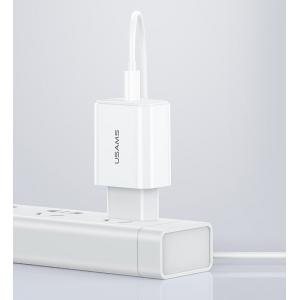 USAMS φορτιστής τοίχου T14, 1x type-C, PD3.0 18W 3A, λευκός | Αξεσουάρ κινητών | elabstore.gr