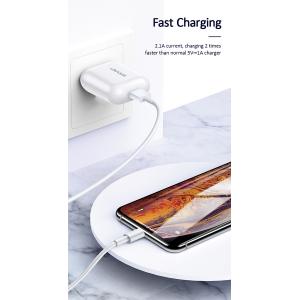 USAMS φορτιστής τοίχου T19, 1x USB, 2.1A, λευκός | eLabstore.gr USAMS φορτιστής τοίχου T19, 1x USB, 2.1A, λευκός | Αξεσουάρ κινητών | elabstore.gr