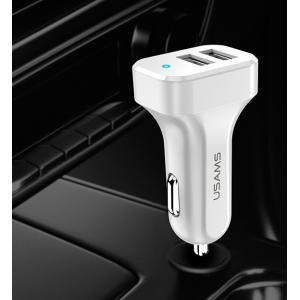 USAMS φορτιστής αυτοκινήτου C13, 2x USB, 2.1A, λευκός | eLabstore.gr USAMS φορτιστής αυτοκινήτου C13, 2x USB, 2.1A, λευκός | Αξεσουάρ κινητών | elabstore.gr